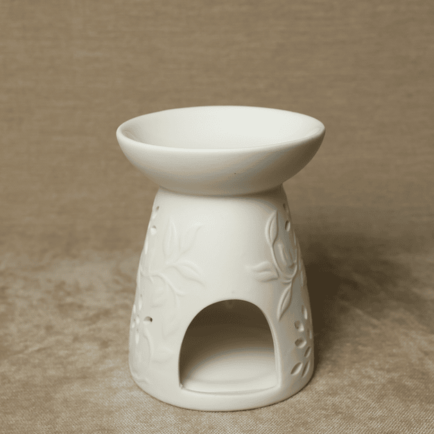 Queimador de cera com motivos florais  3