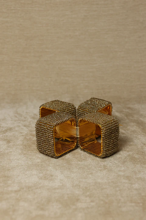 Conjunto de 4 argolas para guardanapos