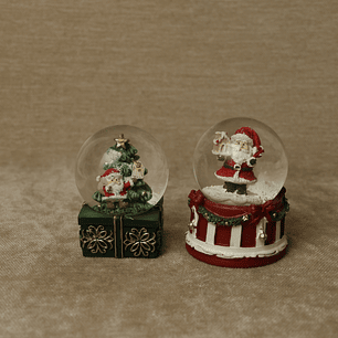 Conjunto de globos de neve com Pai Natal (2 unidades)