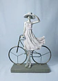 Figura Decorativa Mulher em Bicicleta - Thumbnail 1