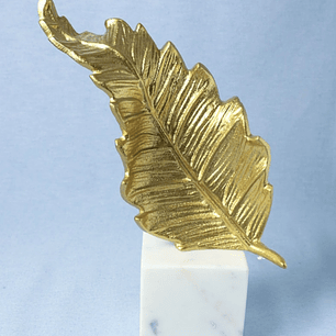 Figura Decorativa Folha Dourada