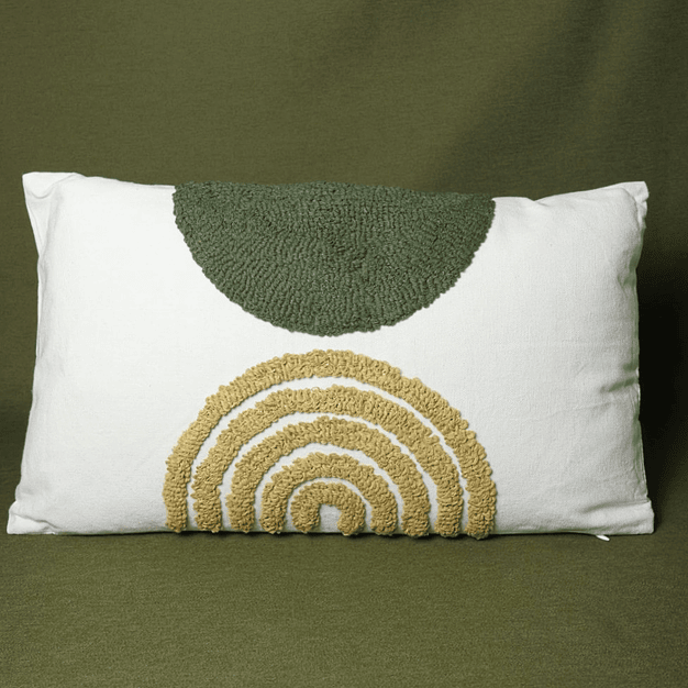 Conjunto de 2 Almofadas com aplicações em relevo (50×30) 1