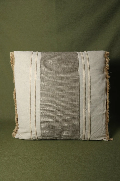 Conjunto de 2 Almofadas em Algodão e Juta (45×45)