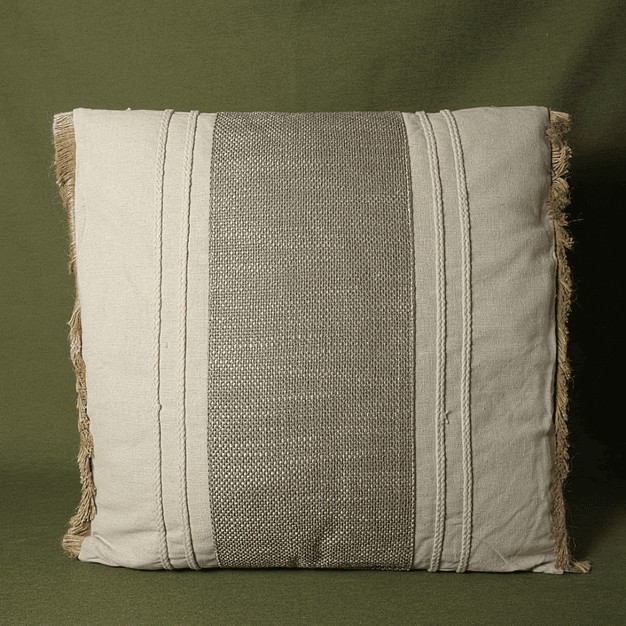 Conjunto de 2 Almofadas em Algodão e Juta (45×45) 1