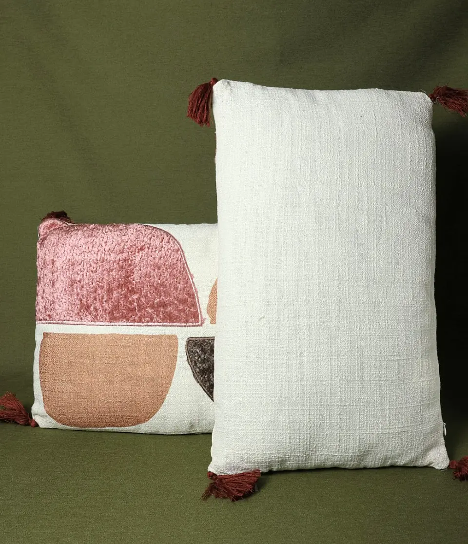 Conjunto de 2 Almofadas Patchwork Multicolor (50×30) 2