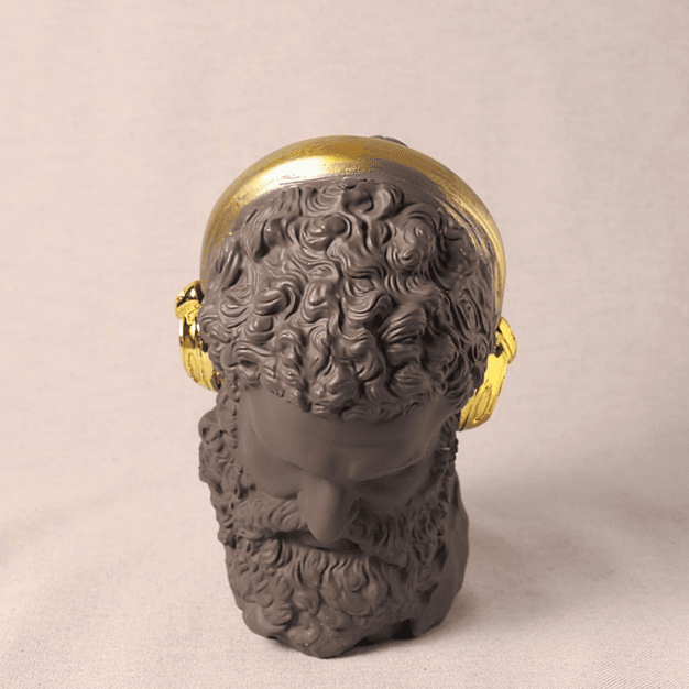Figura Decorativa Headphones (preto mate e dourado) 2