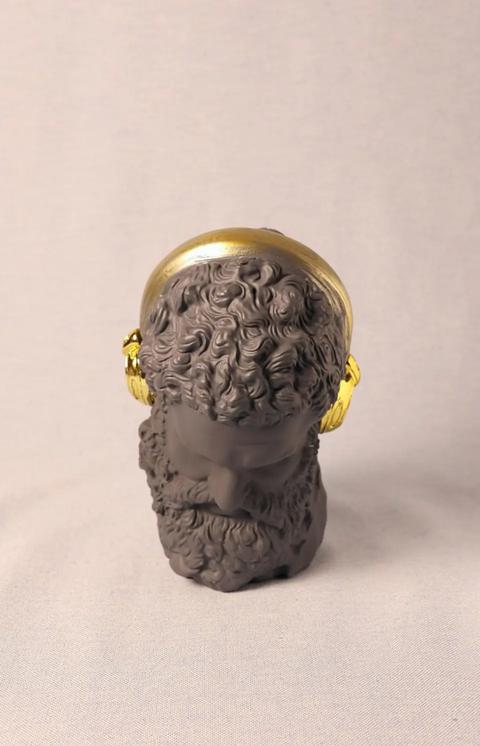 Figura Decorativa Headphones (preto mate e dourado) 2
