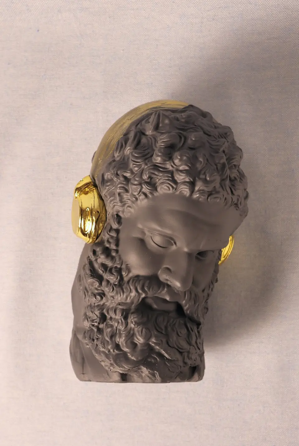Figura Decorativa Headphones (preto mate e dourado) 4