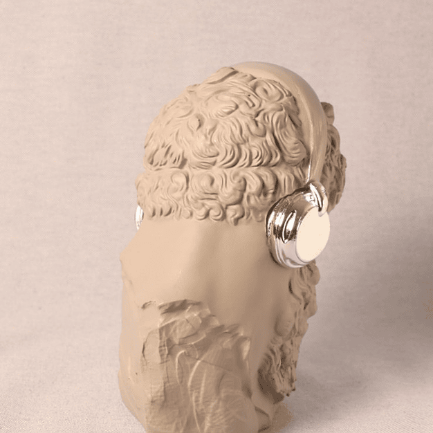 Figura Decorativa Headphones (cinzento e prateado) 3