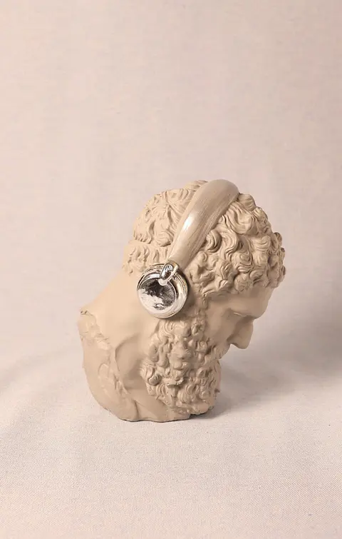 Figura Decorativa Headphones (cinzento e prateado)