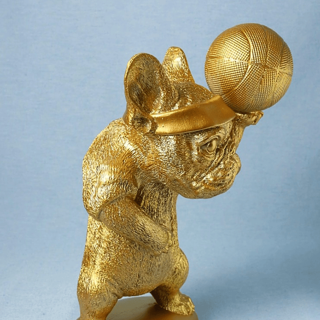 Figura Decorativa Bulldog Jogador de Basquetebol 2