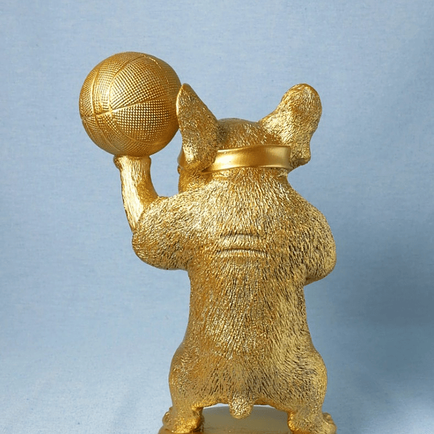 Figura Decorativa Bulldog Jogador de Basquetebol 3
