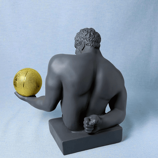 Busto Contemporâneo com Bola de Basquetebol (Cinzento Escuro) 3