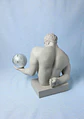 Busto Contemporâneo com Bola de Basquetebol (Cinzento Claro) - Thumbnail 3