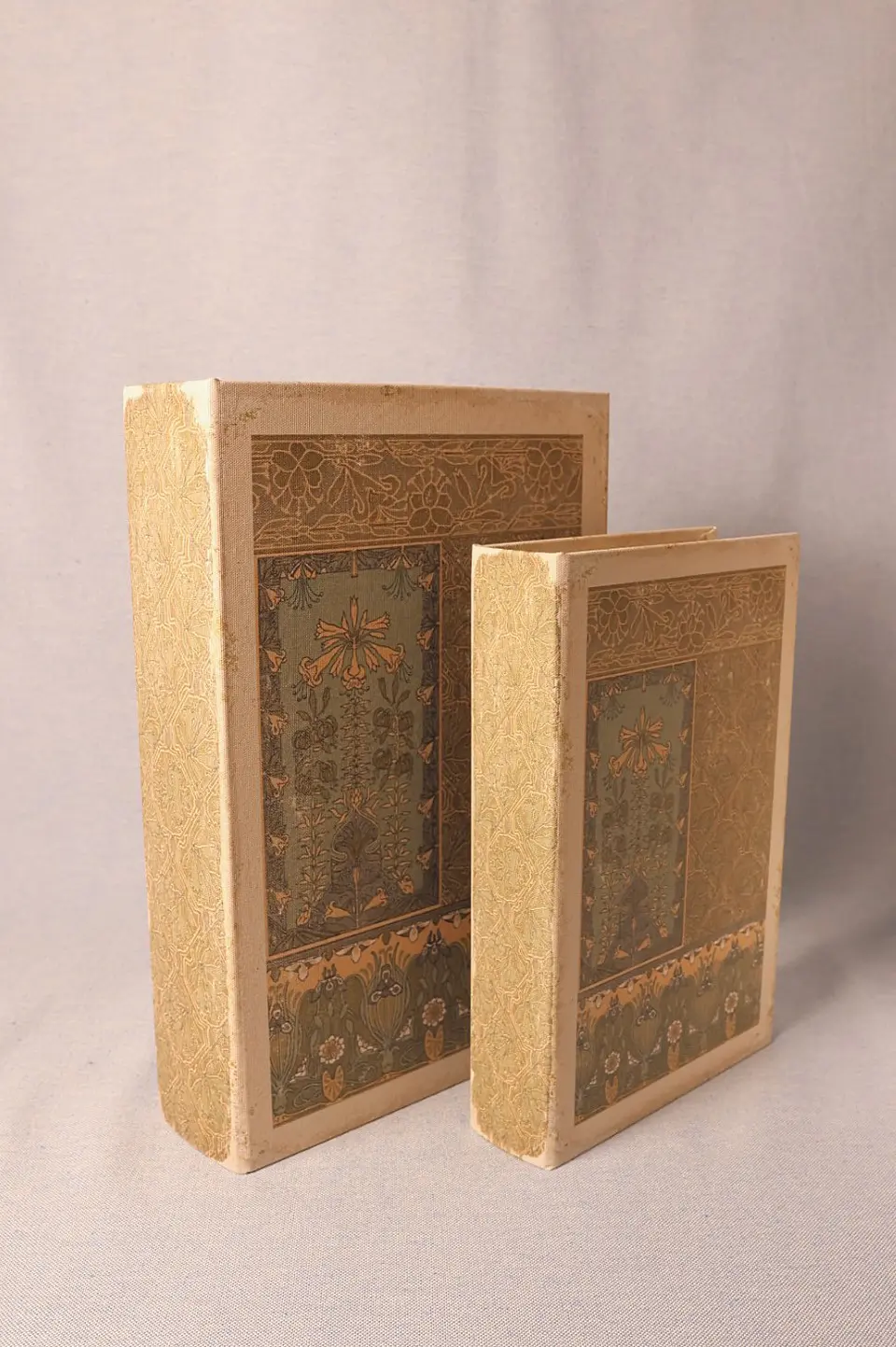 Conjunto de Caixas Decorativas em Forma de Livro (tons claros) 3