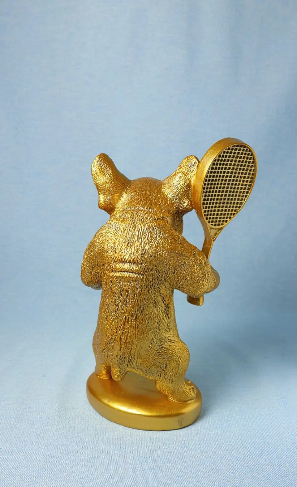 Figura Decorativa Bulldog Jogador de Ténis 2