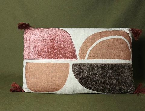 Conjunto de 2 Almofadas Patchwork Multicolor (50×30)