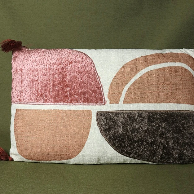 Conjunto de 2 Almofadas Patchwork Multicolor (50×30) 1