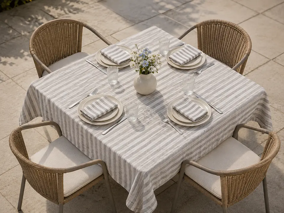 Conjunto de Mesa Sálvia às Riscas 3