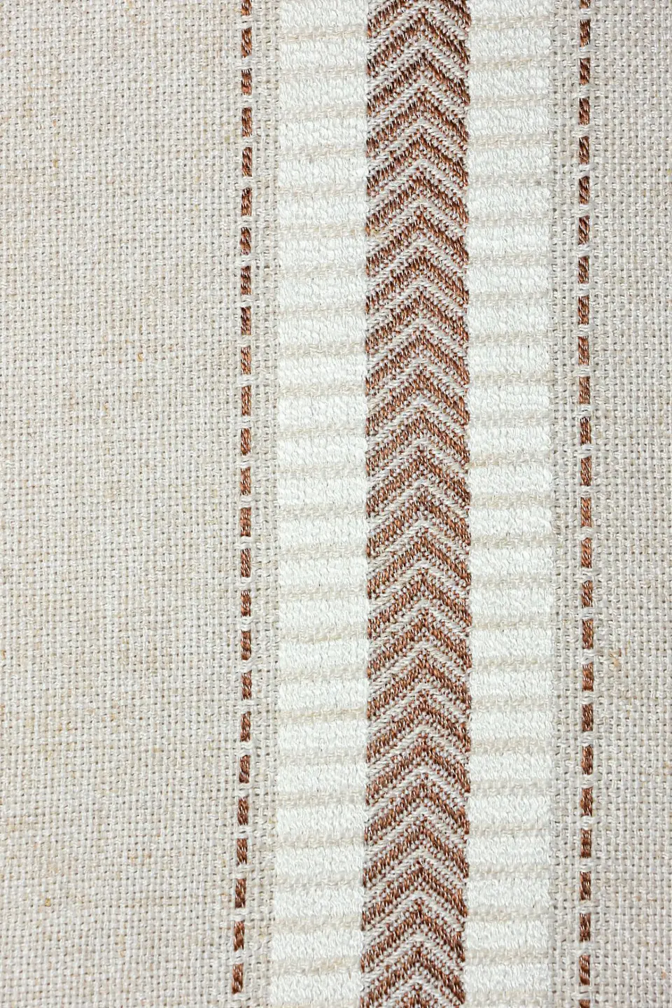 Conjunto de 2 Almofadas Bege com Bordado Geométrico (45 × 45 cm) 4