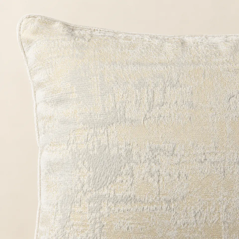 Conjunto de 2 Almofadas Aveludadas em Cru (45 × 45cm) 4