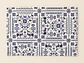 Conjunto de 4 Individuais com Padrão Azul-Marinho (35 × 50 cm) - Thumbnail 2