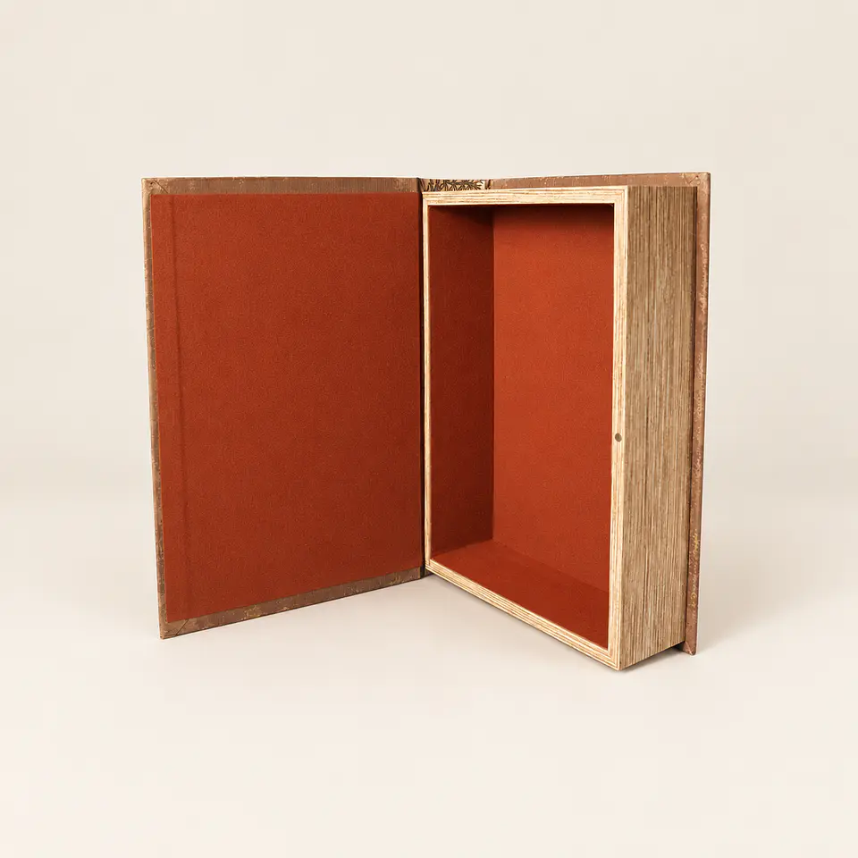Conjunto de 2 Caixas Decorativas em Forma de Livro – Tons Terrosos 3