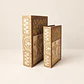 Conjunto de 2 Caixas Decorativas em Forma de Livro – Tons Terrosos - Thumbnail 1