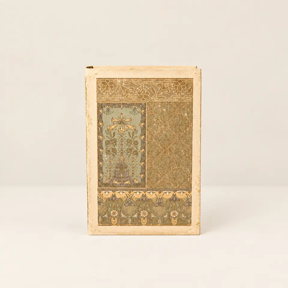 Conjunto de 2 Caixas Decorativas em Forma de Livro – Tons Neutros 5