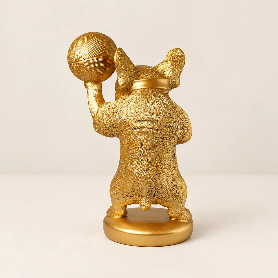Figura Decorativa Bulldog Jogador de Basquetebol 3