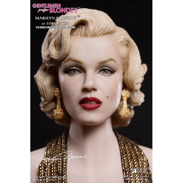 Figura de Coleccion Marilyn Monroe Gold Dress Escala 1/6