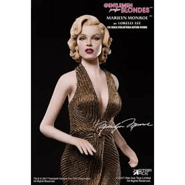 Marilyn Monroe Gold Dress 1/6