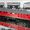 Set de locomotora diesel y vagones para cal ho 1/87