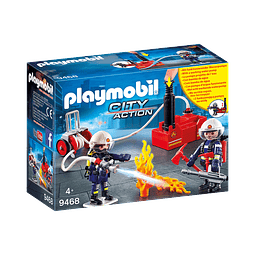 Playmobil Bomberos Con Bomba De Agua