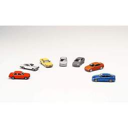 Carros Colección set de 7 BMW serie 3 ho h0 1/87