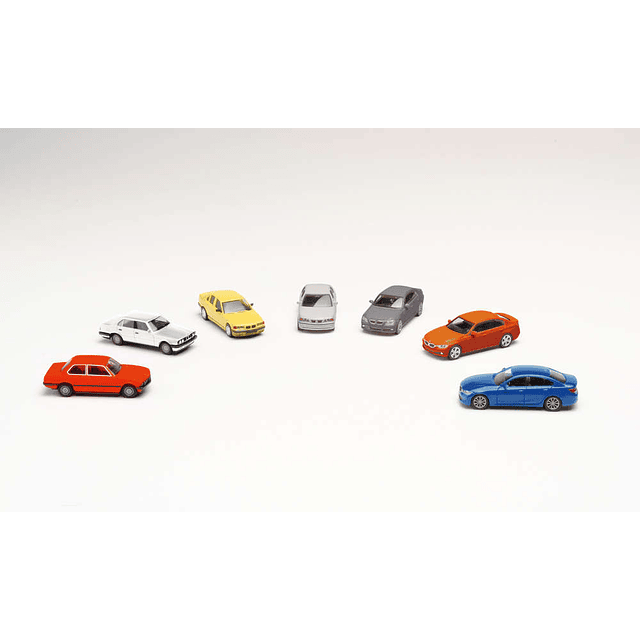 Carros Colección set de 7 BMW serie 3 ho h0 1/87