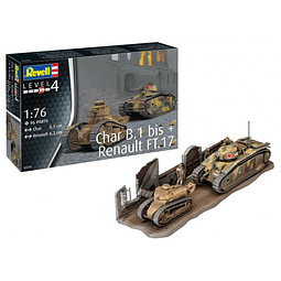 Para armar Char B1 Bis+Renault Ft.17 1/35