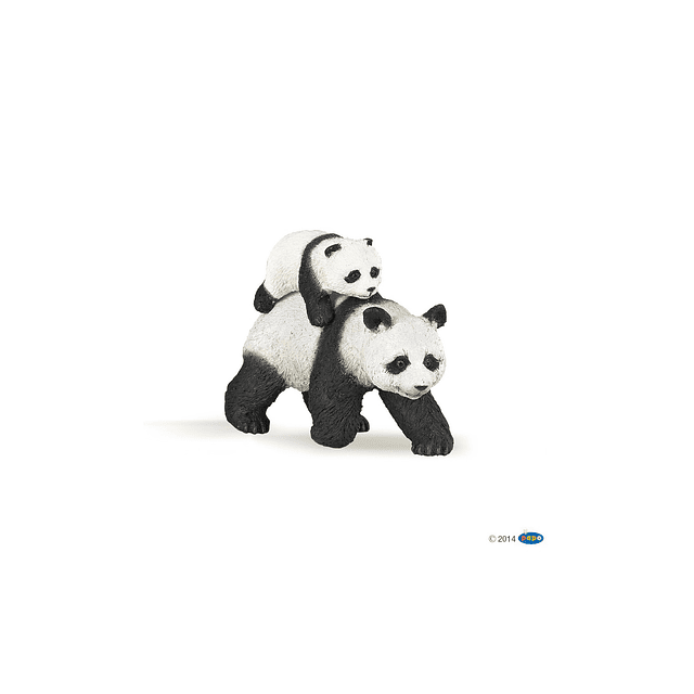 Animal Colección  Oso Panda Con Su Bebe