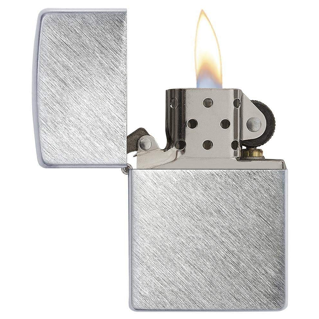 Encendedor Zippo Classic Brushed Chrome Herringbone Sweep 24648 - Plateado 1