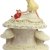 Figura de Alicia en el País de las Maravillas con Gato de Cheshire y Conejo Blanco
