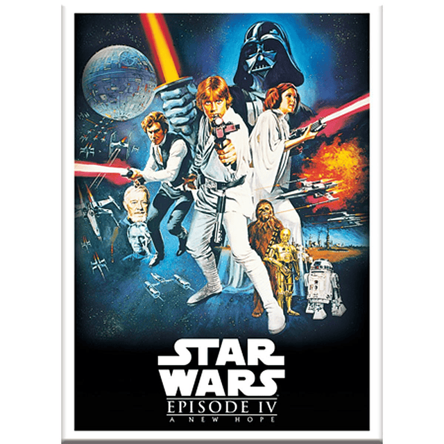 Imán plano de póster de película de Star Wars: Una nueva esperanza