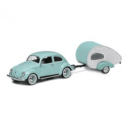Carro Colección  Vw Beetle With Caravan 1/64