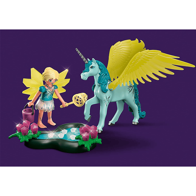  Crystal Fairy Con Unicornio
