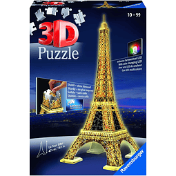Rompecabezas Eiffelturm Bei Nacht  216P 3D