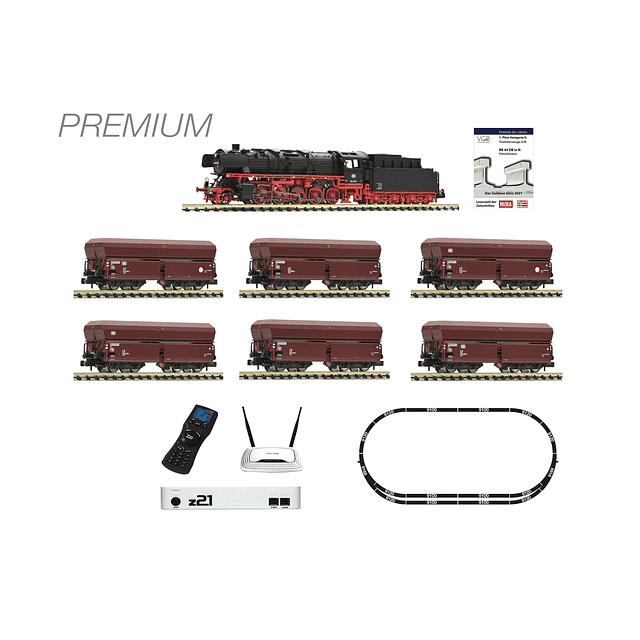 Tren Eléctrico set eléctrico premium, tren minero, digital con Z21, escala N 1/160.