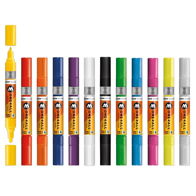 Set De Marcadores Fluorescentes Multicolor (12 Unidades)