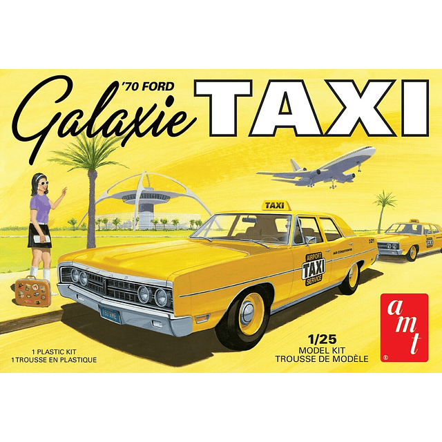 Vehículo para Armar 1970 Ford Galaxie Taxi 1/25