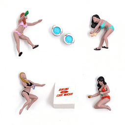 Carro Colección  Set Bikini Car Wash Girls 1/64