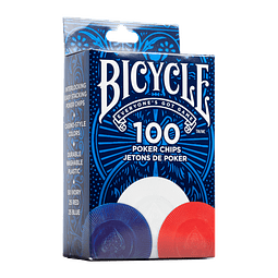  Fichas plásticas Bicycle 100 Poker Chips