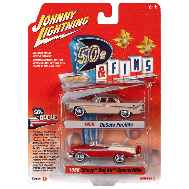 Carros  59 DeSoto Firefle-56 Chevy Bel Air 56 1/64